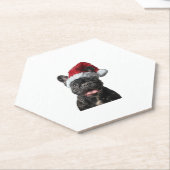 French Bulldog Christmas Kartonnen Onderzetters (Schuin)