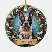 French Bulldog Christmas Keramisch Ornament (Voorkant)