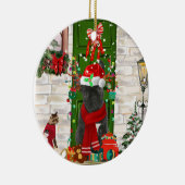 French Bulldog Christmas Keramisch Ornament (Rechts)