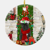 French Bulldog Christmas Keramisch Ornament (Achterkant)