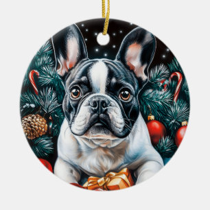 French Bulldog Christmas Keramisch Ornament