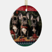 French Bulldog Christmas Keramisch Ornament (Rechts)