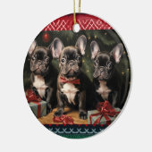 French Bulldog Christmas Keramisch Ornament (Links)