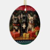 French Bulldog Christmas Keramisch Ornament (Rechts)