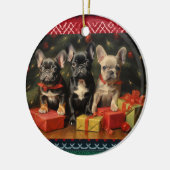 French Bulldog Christmas Keramisch Ornament (Links)