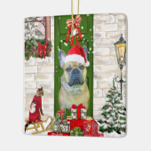 French Bulldog Christmas Keramisch Ornament (Links)