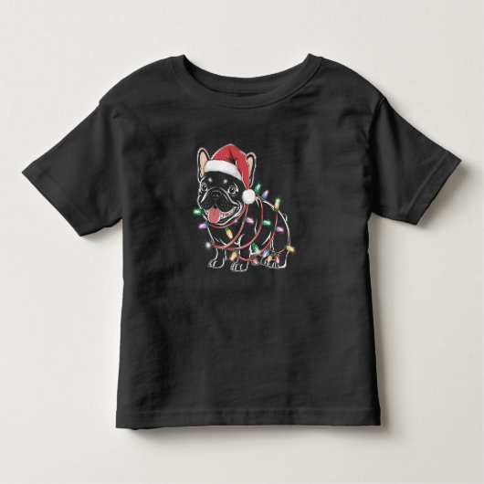 French Bulldog Christmas Kinder Shirts (Voorkant)