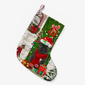 French Bulldog Christmas Kleine Kerstsok (Voorkant (Hangend))