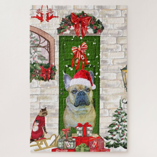 French Bulldog Christmas Legpuzzel (Verticaal)