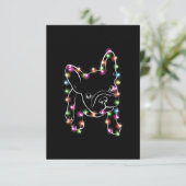 French Bulldog Christmas Light Bedankkaart (Staand voorkant)