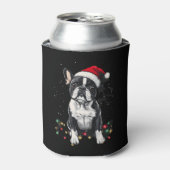 French Bulldog Christmas Lights Xmas Dogs Gifts Me Blikjeskoeler (Blikje Voorkant)