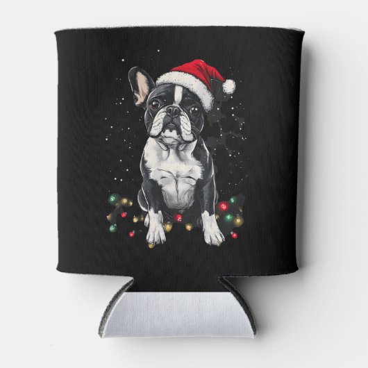 French Bulldog Christmas Lights Xmas Dogs Gifts Me Blikjeskoeler (Voorkant)