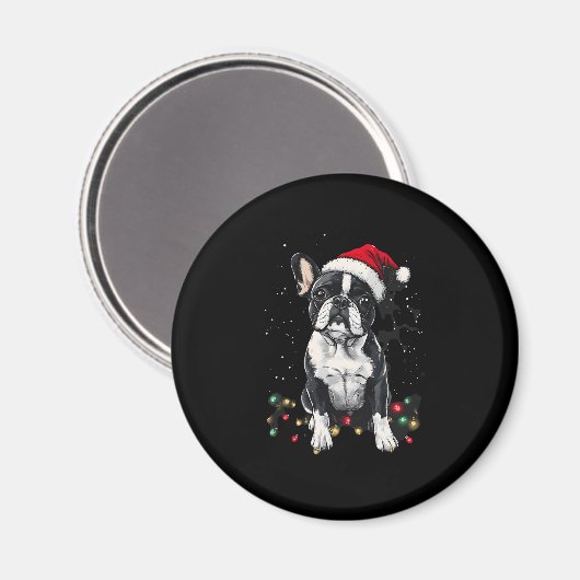 French Bulldog Christmas Lights Xmas Dogs Gifts Me Magneet (Voorkant / Achterkant)