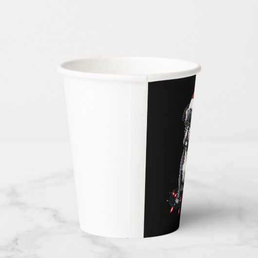 French Bulldog Christmas Lights Xmas Dogs Gifts Me Papieren Bekers (Rechts)