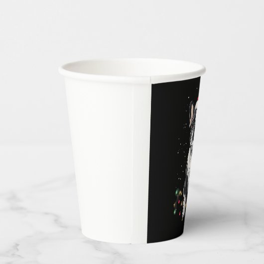 French Bulldog Christmas Lights Xmas Dogs Gifts Me Papieren Bekers (Rechts)