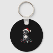 French Bulldog Christmas Lights Xmas Dogs Gifts Me Sleutelhanger (Voorkant)