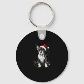 French Bulldog Christmas Lights Xmas Dogs Gifts Me Sleutelhanger (Voorkant)