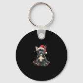 French Bulldog Christmas Lights Xmas Dogs Gifts Me Sleutelhanger (Voorkant)