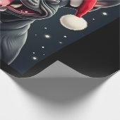 French Bulldog Christmas Long Sleeve T-Shirt Cadeaupapier (Hoek)