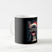 French Bulldog Christmas Long Sleeve T-Shirt Koffiemok (Voorkant links)