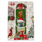 French Bulldog Christmas Medium Cadeauzakje (Achterkant)