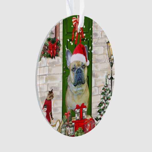 French Bulldog Christmas Ornament (voorkant)