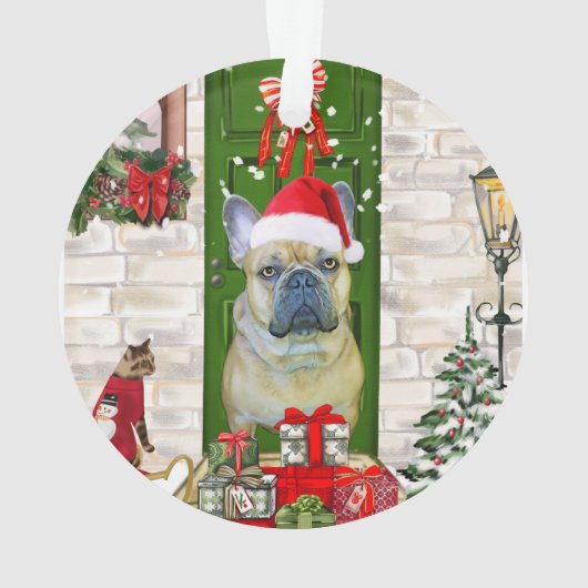 French Bulldog Christmas Ornament (achterkant)