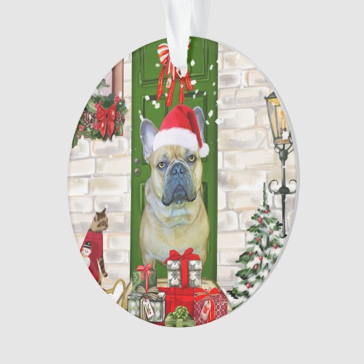 French Bulldog Christmas Ornament (voorkant)