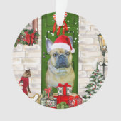 French Bulldog Christmas Ornament (voorkant)