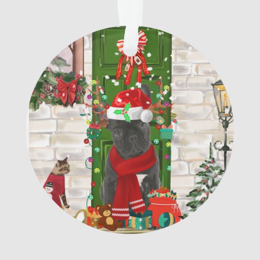 French Bulldog Christmas Ornament (achterkant)