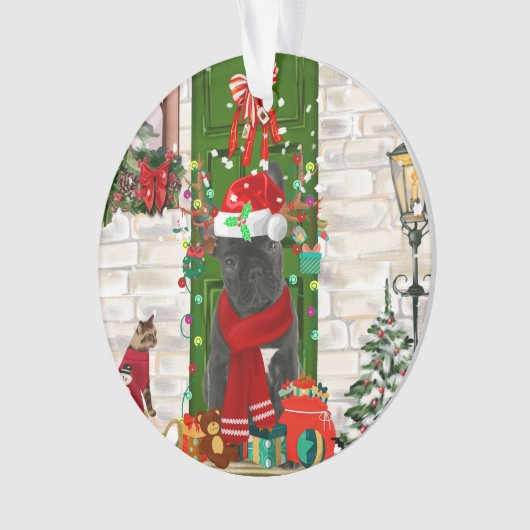 French Bulldog Christmas Ornament (voorkant)