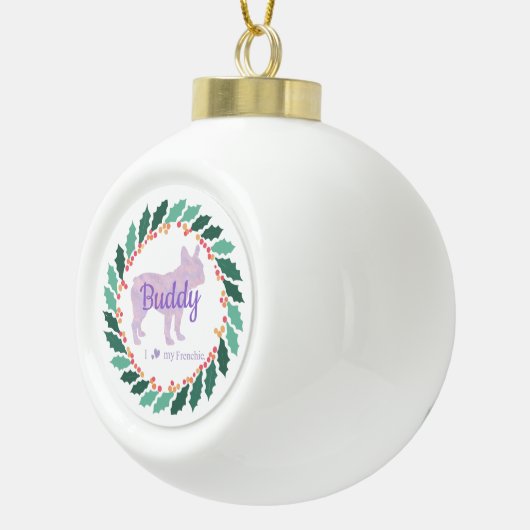 French Bulldog Christmas Ornament – Custom Gift (Rechts)