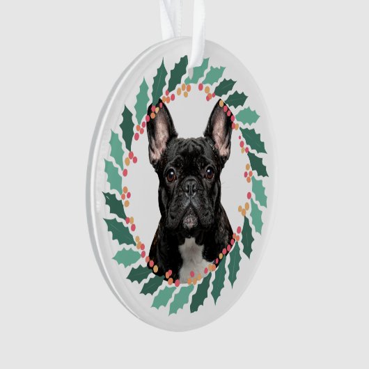 French Bulldog Christmas Ornament – Custom Gift (voorkant)