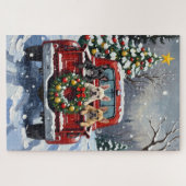 French Bulldog Christmas Red Truck Holiday Legpuzzel (Horizontaal)