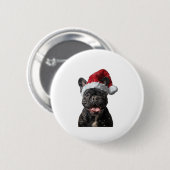 French Bulldog Christmas Ronde Button 5,7 Cm (Voorkant /achterkant)