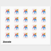 French Bulldog Christmas Ronde Sticker (Vel)