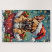 French Bulldog Christmas Santa Bag Adventure Legpuzzel (Horizontaal)