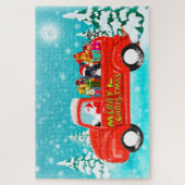 French Bulldog Christmas Santa Delivery Truck Legpuzzel (Verticaal)
