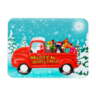 French Bulldog Christmas Santa Delivery Truck Magneet