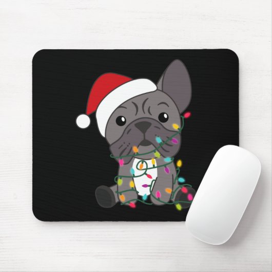 French Bulldog Christmas Snow Winter Animals  Muismat (Met muis)