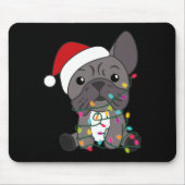 French Bulldog Christmas Snow Winter Animals  Muismat (Voorkant)