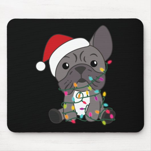 French Bulldog Christmas Snow Winter Animals  Muismat (Voorkant)