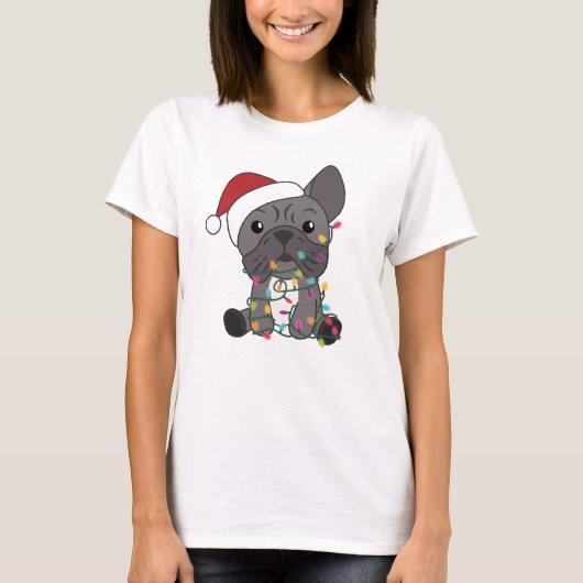 French Bulldog Christmas Snow Winter Animals T-shirt (Voorkant)