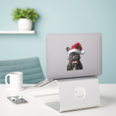 French Bulldog Christmas Sticker (Laptop op bureau)