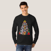 French Bulldog Christmas Tree Dog Santa Christmas  T-shirt (Voorkant volledig)