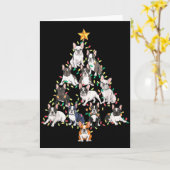 French Bulldog Christmas Tree Frenchie Dog Xmas Pa Kaart (Gele Bloem)