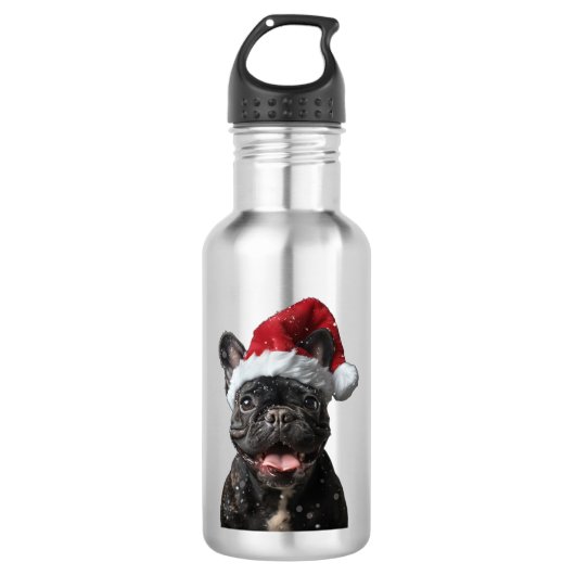 French Bulldog Christmas Waterfles (Voorkant)