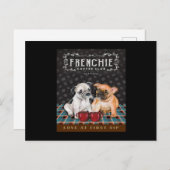 French Bulldog Coffee Briefkaart (Voorkant / Achterkant)