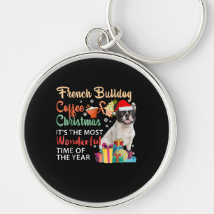 French Bulldog Coffee Christmas It's Wonderful Sleutelhanger