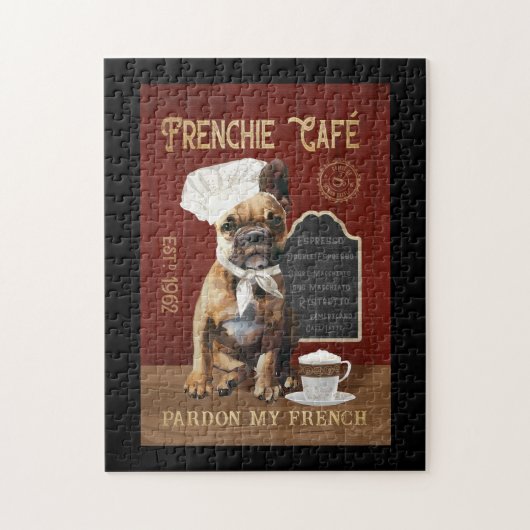 French Bulldog Coffee Company Canvas Legpuzzel (Verticaal)